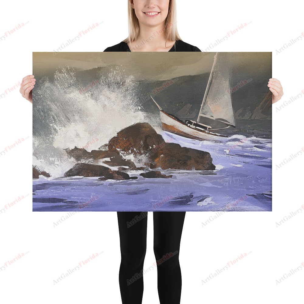 Sailing on the coast - Canvas