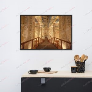 Valley of the Kings / Pyramids of Egypt - Framed poster