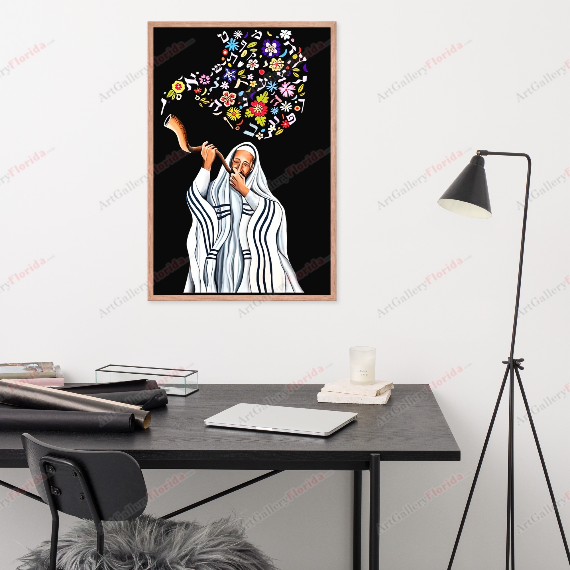 Jewish art, Elul Song - Framed poster - Image 2