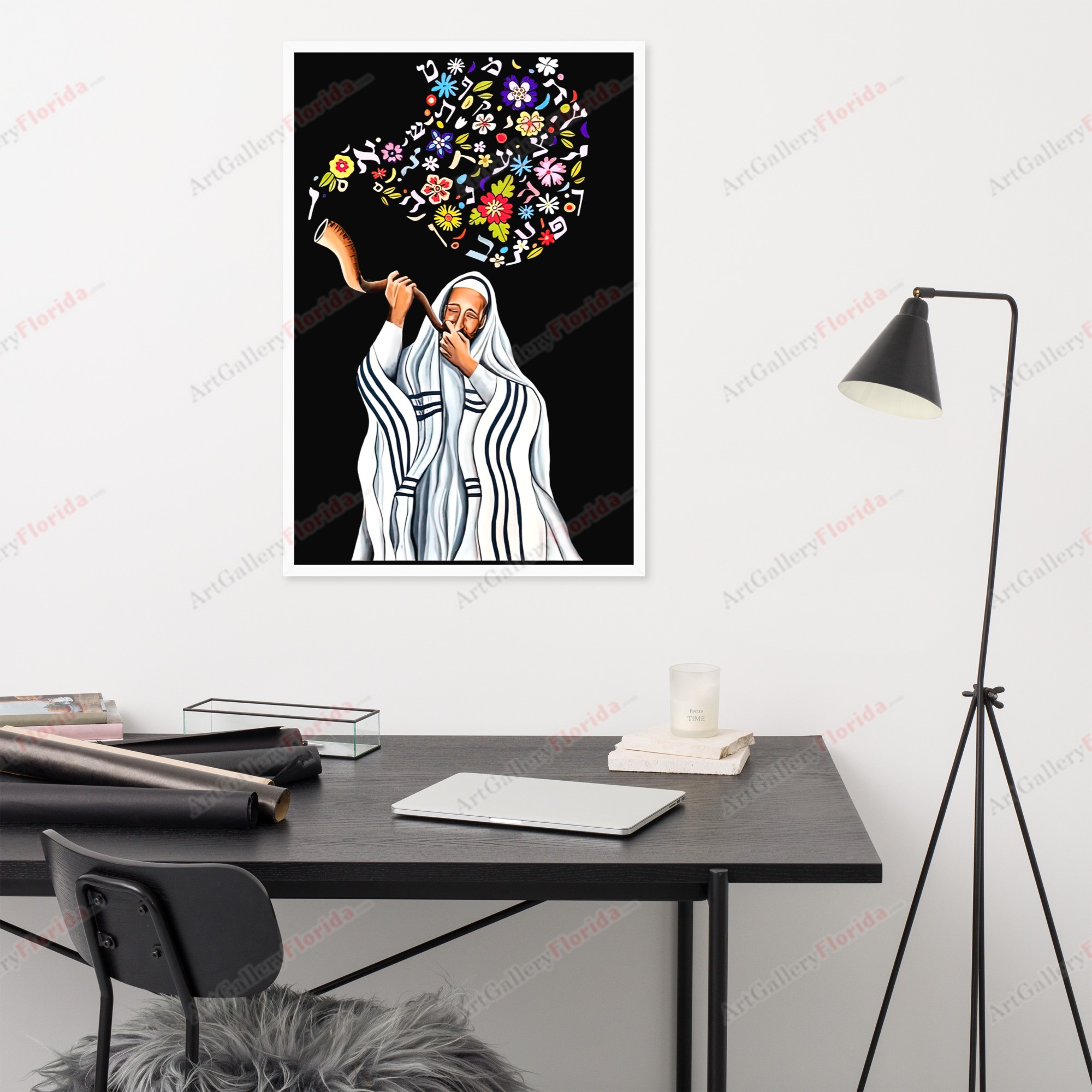 Jewish art, Elul Song - Framed poster - Image 3