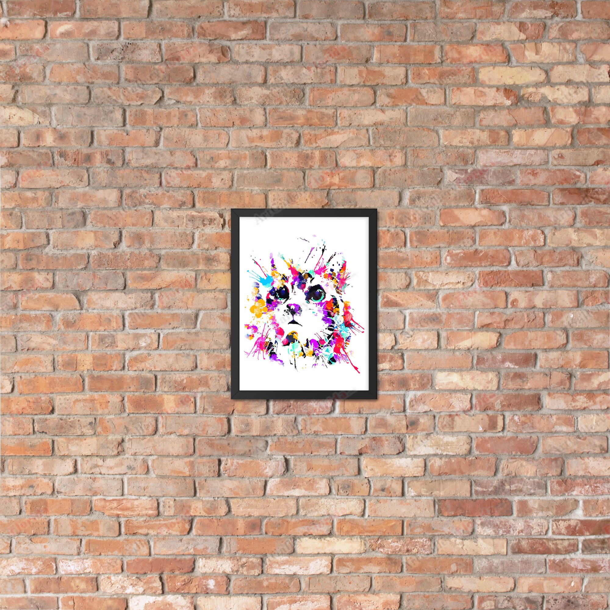 Cat in watercolor style - Framed poster - Image 5