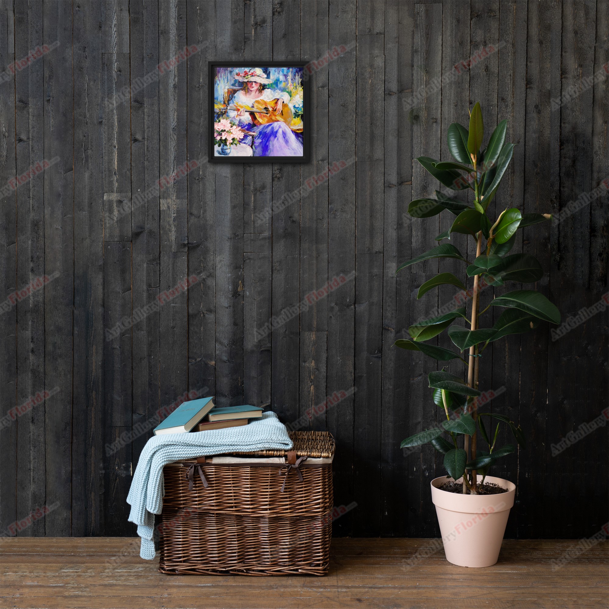 Lady of Seville - Oil painting style - Framed canvas - Image 2