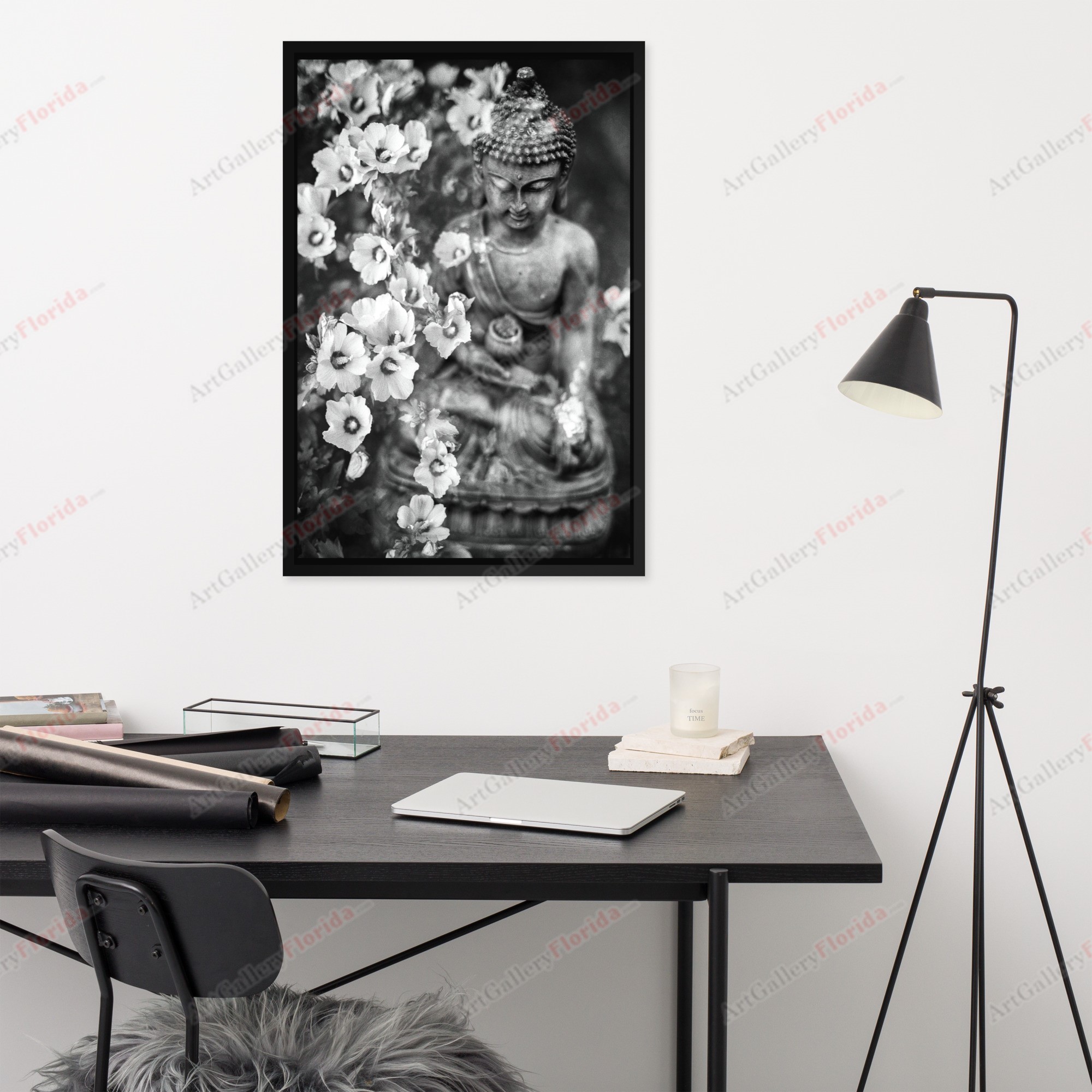 Buddha Flower - Framed poster