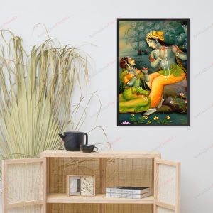 God Lord Krishna - Framed poster