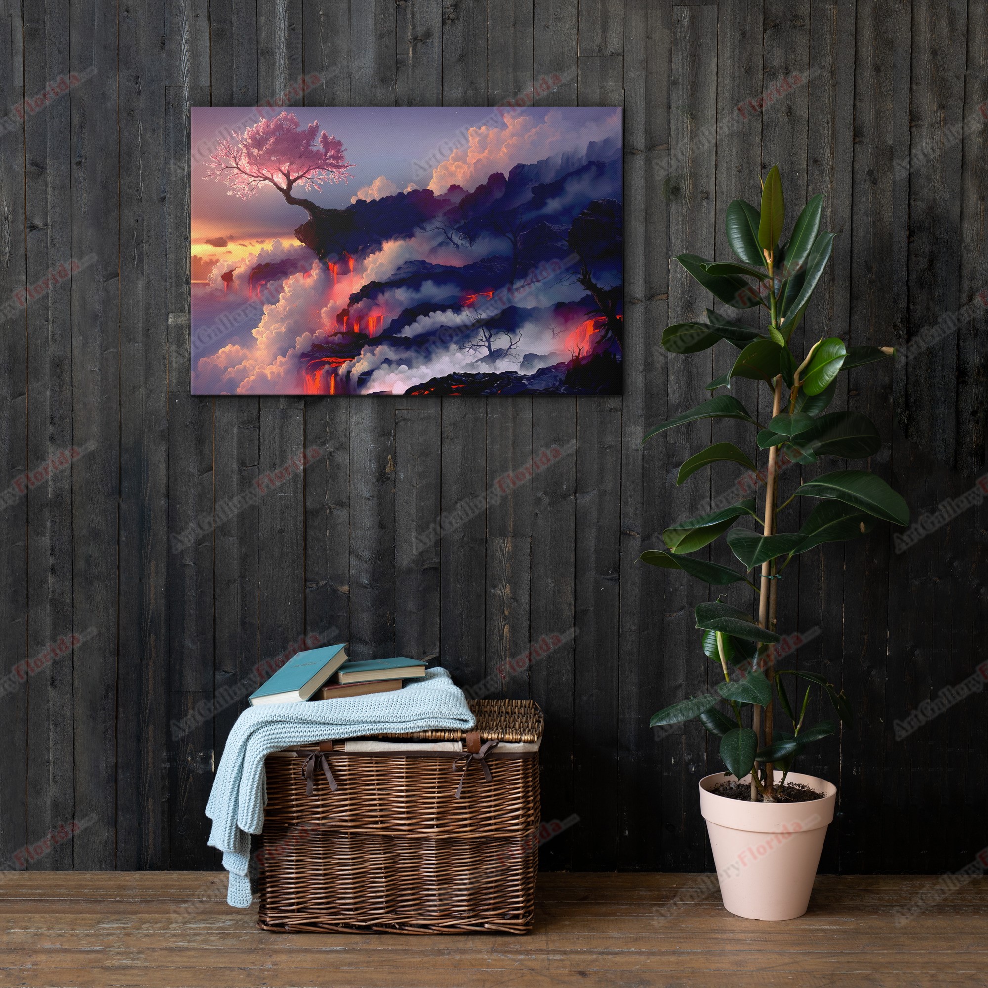 Lava Falls Cherry Blossom - Thin canvas