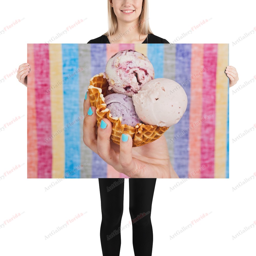 Ice Cream Basket - Poster