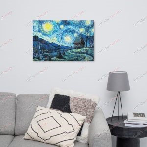 Van Gogh style village - Canvas