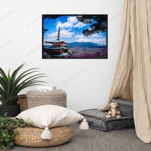 Cherry blossoms in front of Mount Fuji, Tokyo / Photo - Framed photo paper poster