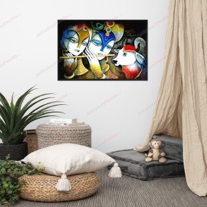 God Lord Krishna - Framed poster