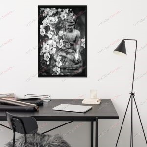 Buddha Flower - Framed poster