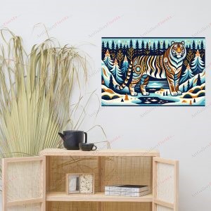 Siberian Tiger Illustration - Poster