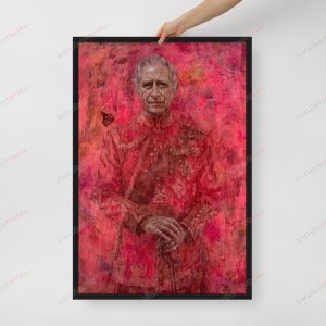 King Charles portrait - Framed canvas